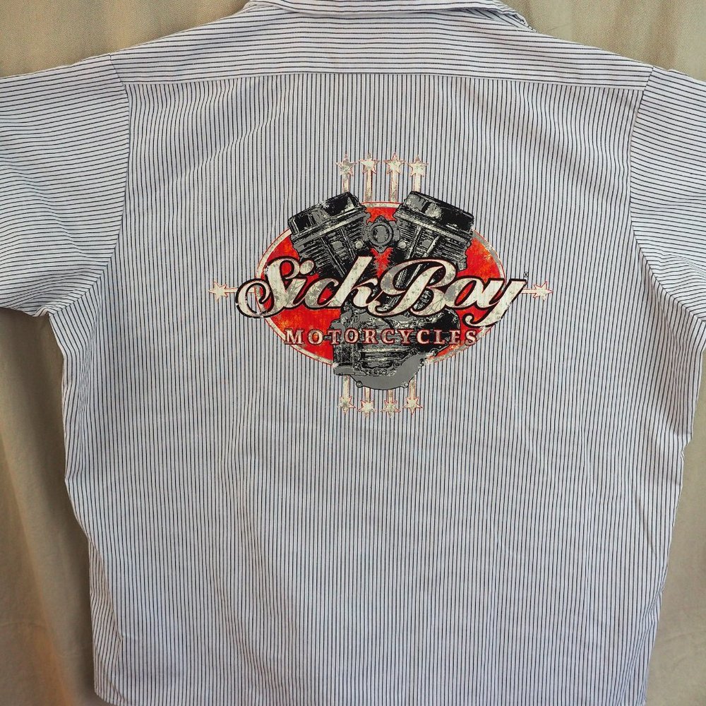 Motorcycle Button Down Casual Mechanic Shirt